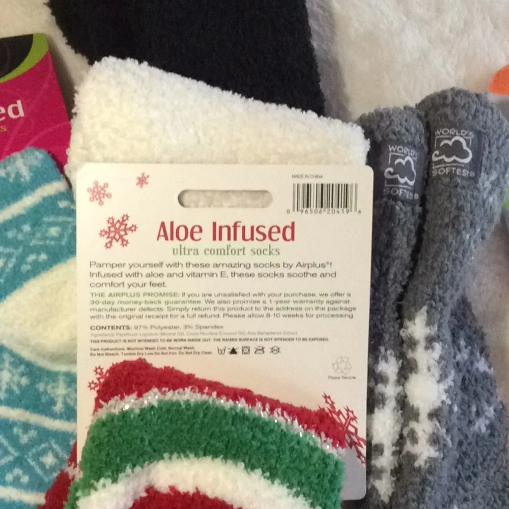 Fluffy Socks Mixed Lot 6 Pairs